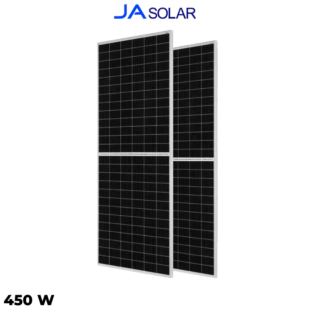 پنل خورشیدی 450 وات دوطرفه مونوکریستال JA SOLAR